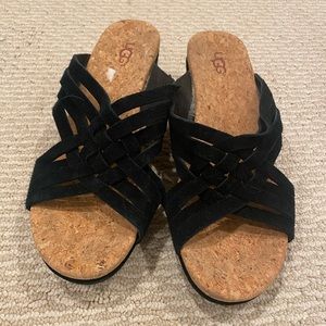Ugg sandals black size 8